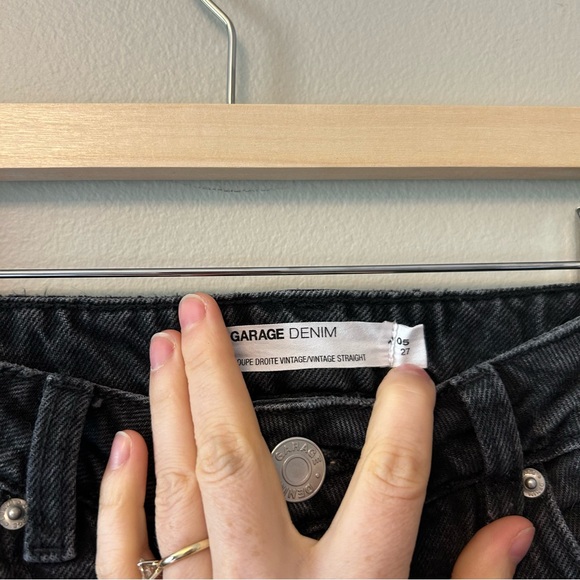 Garage Denim Jeans Black Pants Size 27 - Picture 6 of 8